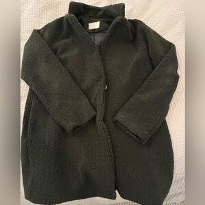 A New Day Dark Green Teddy Jacket